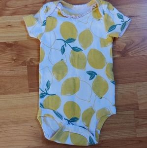 Light Pink 3m Lemons Print Bodysuit